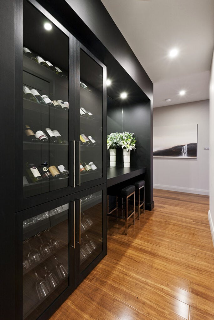 Black Wine Shelves