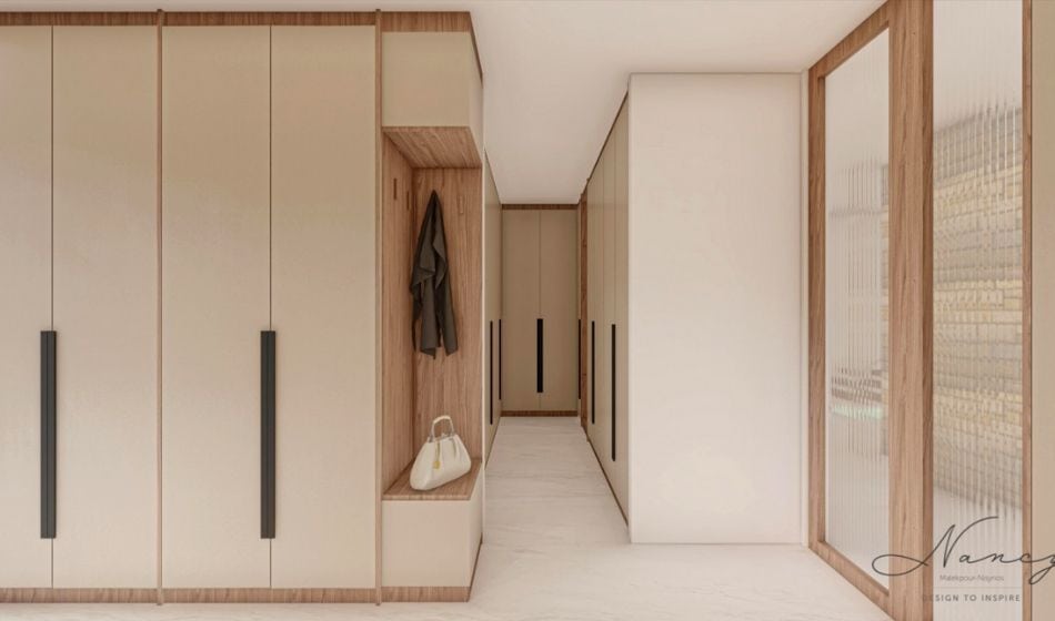 3d render of a wardrobe design