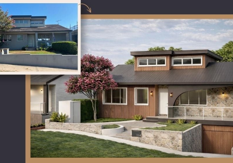 image of before and after exterior home renovation ideas